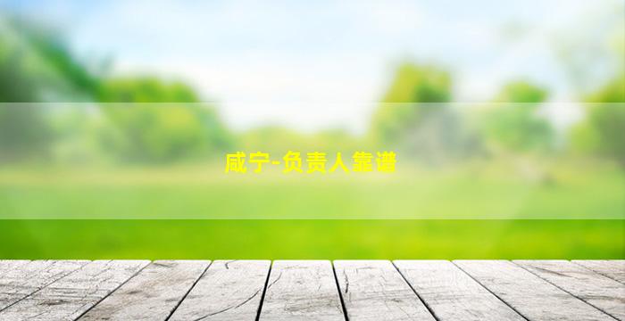 咸宁-负责人靠谱